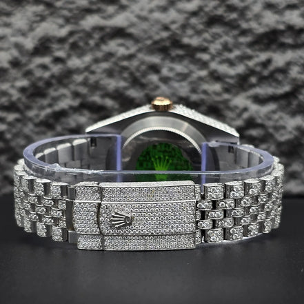 Roman Numeric Elegant Automatic Moissanite Wrist Watch