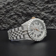 Roman Numeric Elegant Automatic Moissanite Wrist Watch