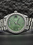 Green Color Moissanite Diamond Classic Watch