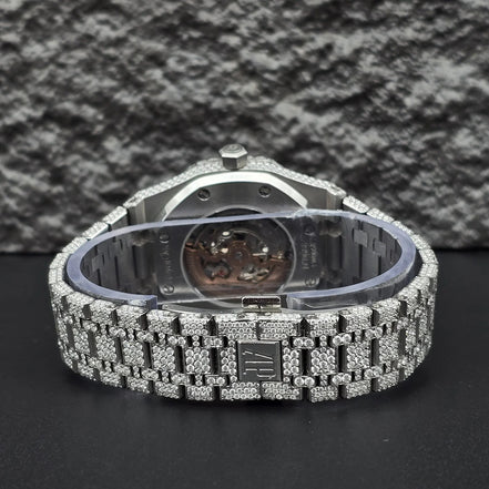 Luxury Iced Out Moissanite Automatic Watch