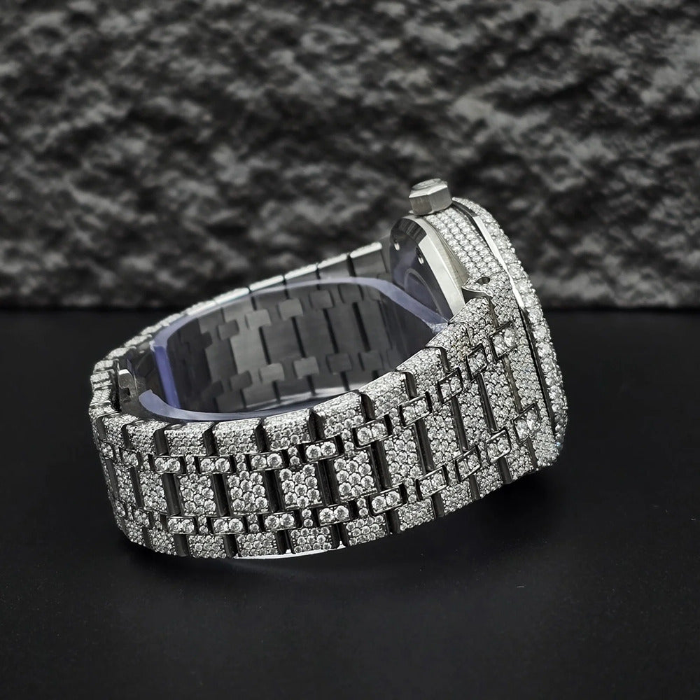 Luxury Iced Out Moissanite Automatic Watch