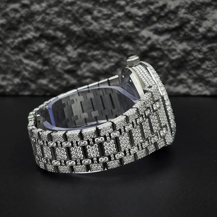Luxury Iced Out Moissanite Automatic Watch