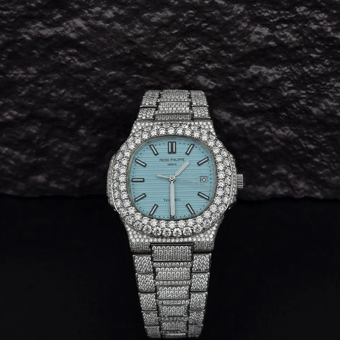 Trendy Style Full Moissanite Diamond Automatic Watch