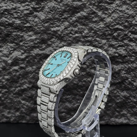 Trendy Style Full Moissanite Diamond Automatic Watch