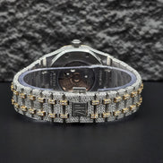 Black Stick Dial Dual Tone Stylish Watch