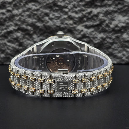 Black Stick Dial Dual Tone Stylish Watch