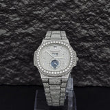 Elegant Look Fully Iced Out Moissanite Hip Hop Watch