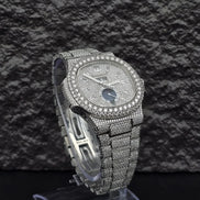Elegant Look Fully Iced Out Moissanite Hip Hop Watch