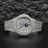 Elegant Look Fully Iced Out Moissanite Hip Hop Watch