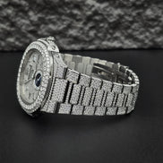 Elegant Look Fully Iced Out Moissanite Hip Hop Watch
