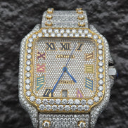 Dual Tone Expensive Moissanite Luxury Watch
