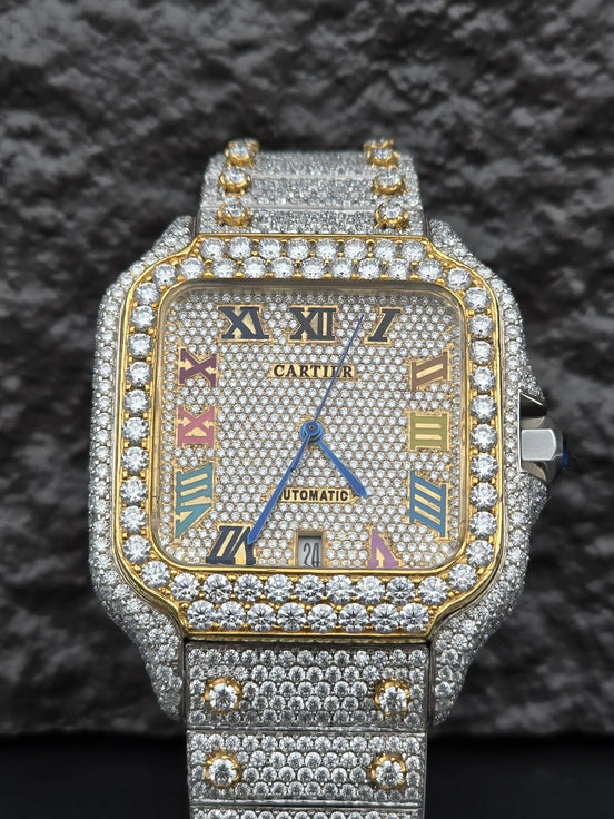 Dual Tone Expensive Moissanite Luxury Watch