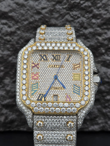 Dual Tone Expensive Moissanite Luxury Watch