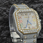Dual Tone Expensive Moissanite Luxury Watch