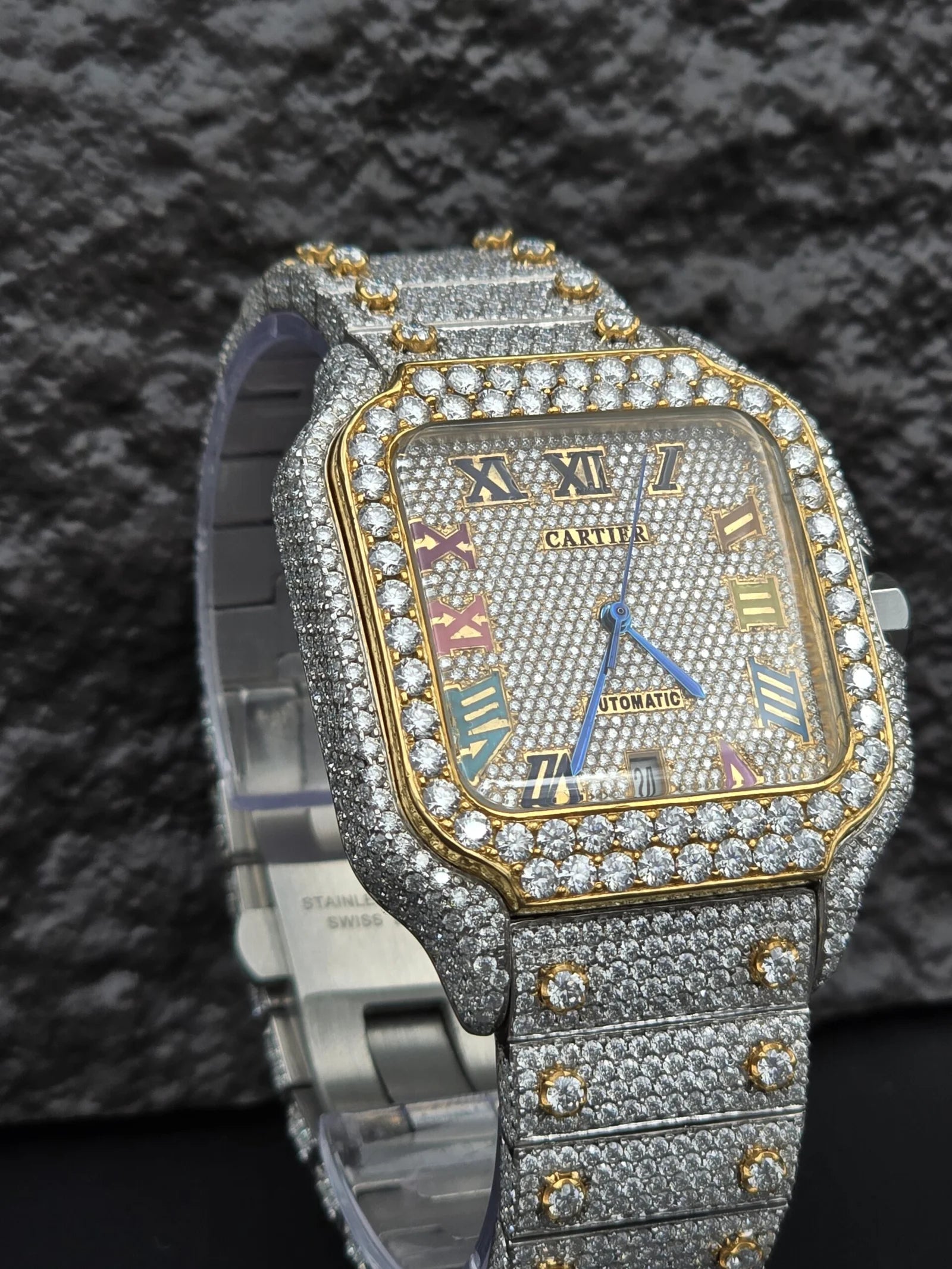 Dual Tone Expensive Moissanite Luxury Watch