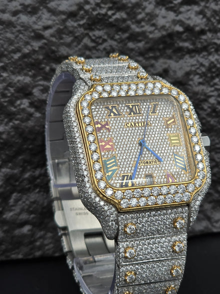 Dual Tone Expensive Moissanite Luxury Watch