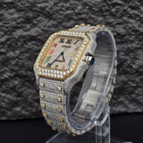 Rainbow Roman Numeral Moissanite Fancy Watch For Men's