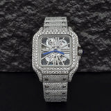 Skeleton Iced Out Moissanite Classic Wrist Watch
