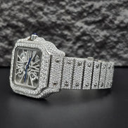 Skeleton Iced Out Moissanite Classic Wrist Watch