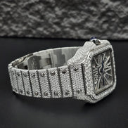 Skeleton Iced Out Moissanite Classic Wrist Watch
