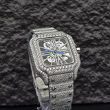 Skeleton Iced Out Moissanite Classic Wrist Watch