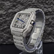 Skeleton Iced Out Moissanite Classic Wrist Watch