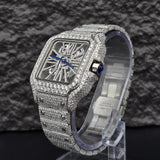Skeleton Iced Out Moissanite Classic Wrist Watch