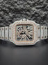 Dual Tone Skeleton Fancy Hip Hop Moissanite Watch