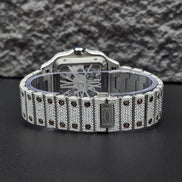 Dual Tone Skeleton Fancy Hip Hop Moissanite Watch