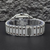 Dual Tone Skeleton Fancy Hip Hop Moissanite Watch
