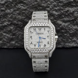 Arabic Number Iced Out Moissanite Luxury Men's Watch