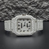 Arabic Number Iced Out Moissanite Luxury Men's Watch
