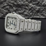 Arabic Number Iced Out Moissanite Luxury Men's Watch