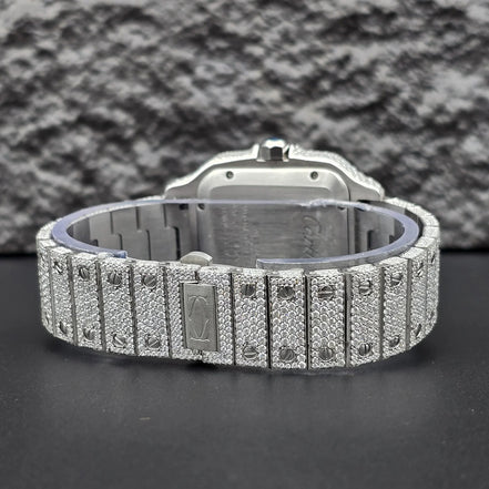 Arabic Number Iced Out Moissanite Luxury Men's Watch