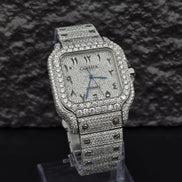 Arabic Number Iced Out Moissanite Luxury Men's Watch