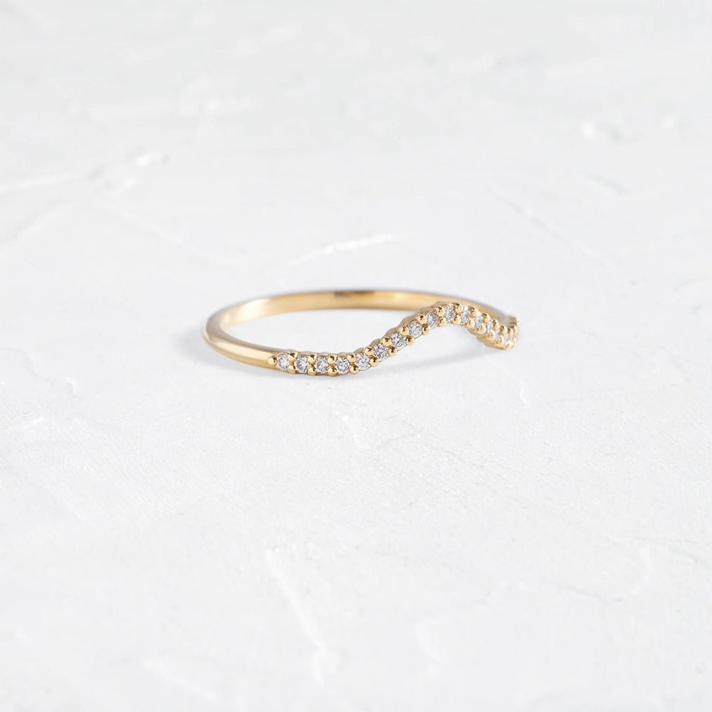 Colorless Moissanite Round Cut Unique Eternity Wedding Band