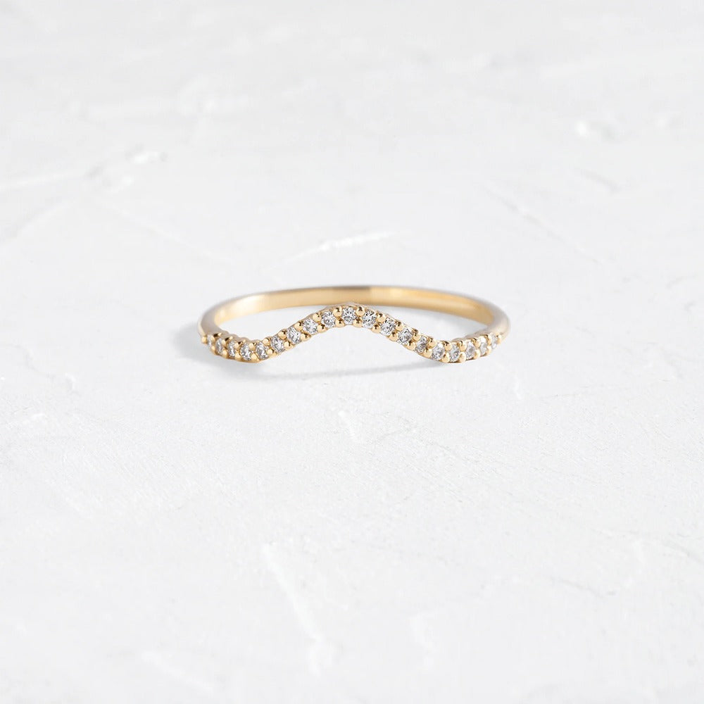 Colorless Moissanite Round Cut Unique Eternity Wedding Band