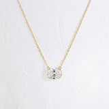 Oval Cut Solitaire Moissanite Custom Pendant Gift For Her
