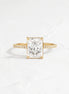 Colorless Moissanite Radiant Cut Pave Set Engagement Wedding Ring