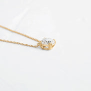 Round Cut Solitaire Moissanite Custom Pendant