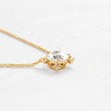 Round Cut Moissanite Colorless Vintage Pendant For Women