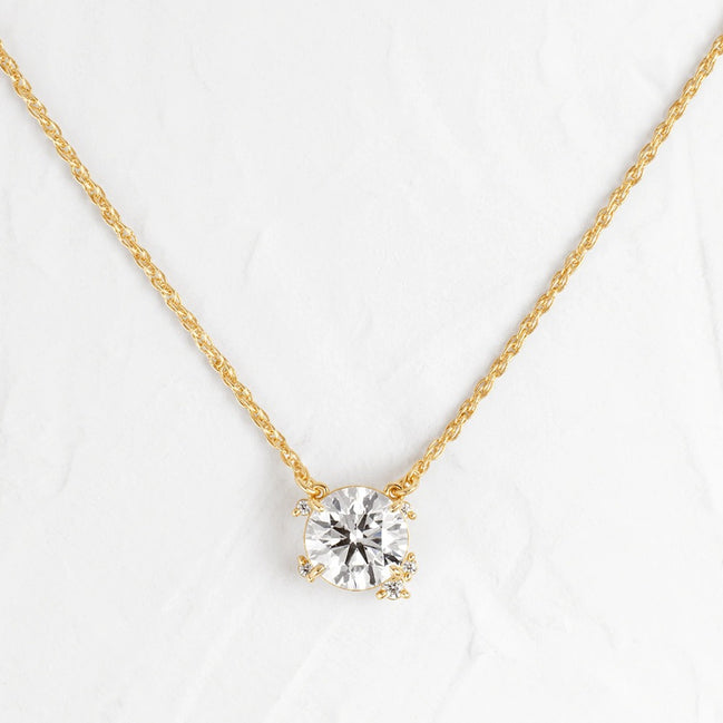 Round Cut Moissanite Colorless Vintage Pendant For Women