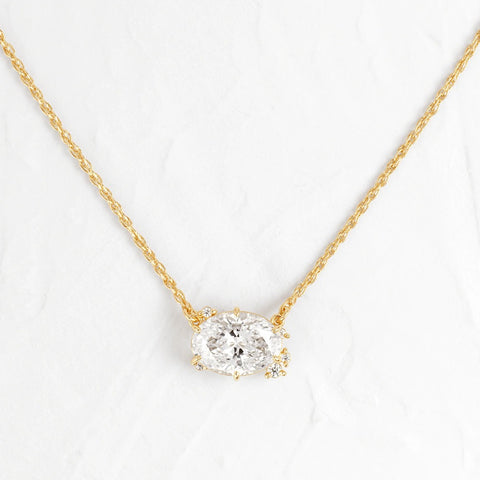 Moissanite VVS1 Oval Cut Unique Style Pendant