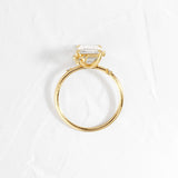 Emerald Cut Vintage Moissanite Ring Gift For Women