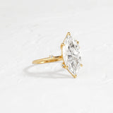 Marquise Cut Cluster Moissanite Engagement Wedding Ring