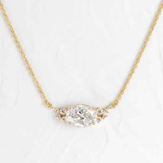 Oval Cut Moissanite VVS1 Unique Pendant Gift For Her