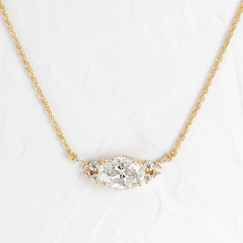 Oval Cut Moissanite VVS1 Unique Pendant Gift For Her
