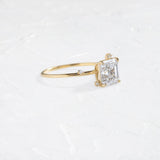 Cluster Moissanite Asscher Cut Wedding Ring For Women