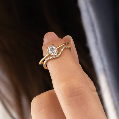 Colorless Moissanite Round Cut Unique Eternity Wedding Band