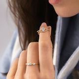 Colorless Moissanite Round Cut Unique Eternity Wedding Band